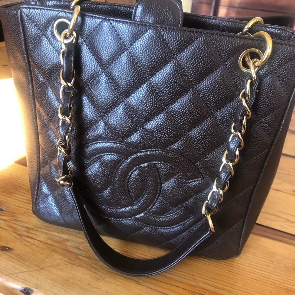 Chanel brown petite shopping  Shoulder bag